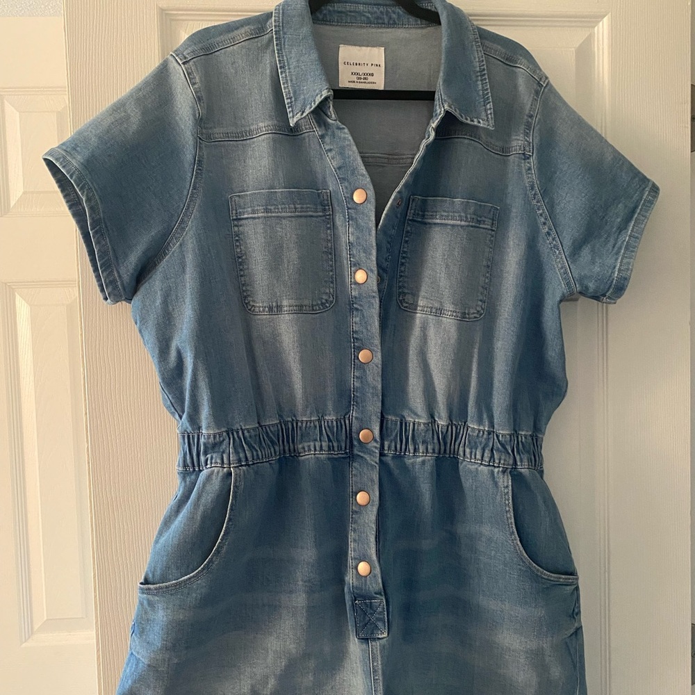 Celebrity Pink Boilersuit / Denim Romper (JR XXXL)